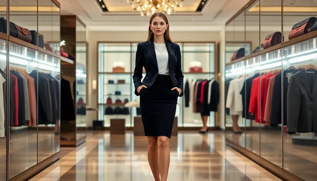 Refined fashion emphasizing perfect proportions for petite women.